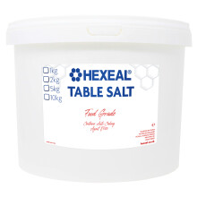 Hexeal Table Salt 10kg – 10kg Bucket of Table Salt for Cooking and Seasoning
