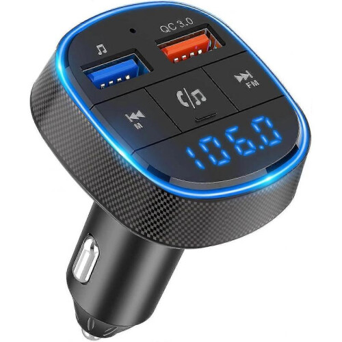 Upgraded Version Fm Transmitter for Car, Bluetooth 5.0 Car Radio Audio Adapter Tw