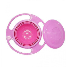 Cute Baby Gyro Bowl 360 Rotating Anti-splash Gyro Bowl Bowl with Lid for Baby Tw
