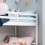Noa and Nani Jakke Bunk Bed with Straight Ladder in White 4