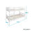 Noa and Nani Jakke Bunk Bed with Straight Ladder in White 6