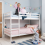 Noa and Nani Jakke Bunk Bed with Straight Ladder in White 1