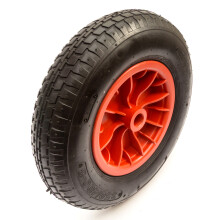 (Without Axle Set) 14.5 Inch Wheel & Tyre 3.50-8 / 4.00-8 4 Ply & Axle Set Red Wheelbarrow