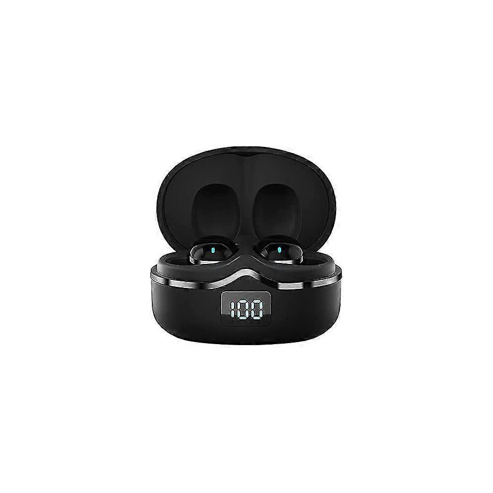 Bluetooth-Kopfhörer Mit Mikrofon, Ipx5 Wasserdichte Bluetooth-Kopfhörer, Bass-Kopfhörer (Schwarz)