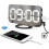 Led Digital Alarm Clock with Makeup Mirror Wake Up Function Morning Snooze Alarm Tw 1