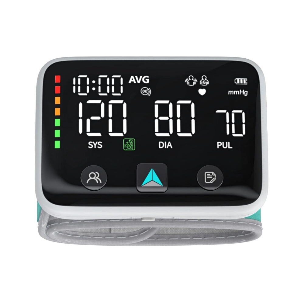 Wrist Blood Pressure Monitor – Dual User | Rechargeable | LED Disp - Image 3