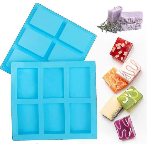 Soap Mold.  2 Soap Silicone Mold.  6 Cavities Rectangular Soap Mould.  Diy Soap Tw