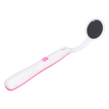 Miroir dentaire LED anti-buée en plastique rose 40 mAh mini