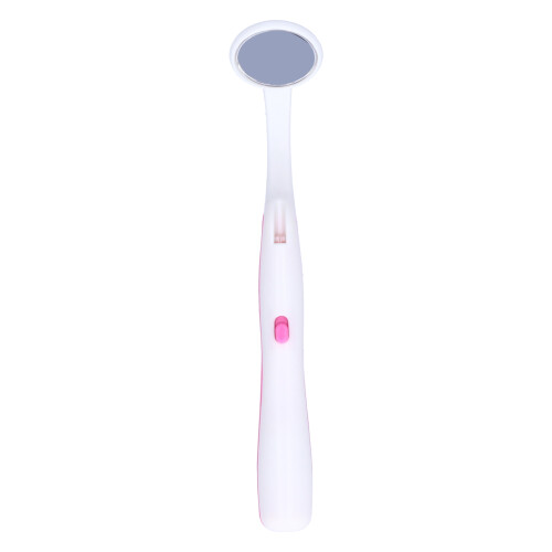 Specchio odontoiatrico LED antinebbia in plastica rosa 40 mAh 1