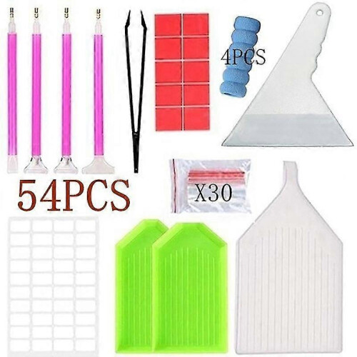 54pcs 5d Diamond Painting Tool Accessories Diy Cross Stitch Tool Kit Tw 1