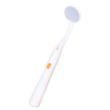 Specchio dentale a LED 40 mAh arancione antivapore in plastica