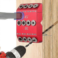 30/45/90 Drill Hole Guide Jig for Angled And Straight Hole,cable Railing Screw Drilling Template,1 Tw