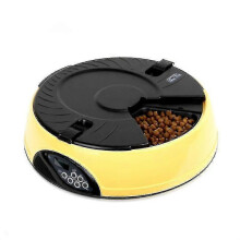 Pet Simply Feed 6-meal Automatic Feeder with Voice Recorder And Timer Programmable for Dogs (medium And Small) And Cats Yellow - Jxlgv Tw
