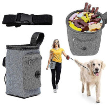 Dog Treat Pouch, Dog Treat Bag for Training Small To Large Dogs, Easily Carries Pet Toys, Kibble, Treats, Built-in Poop Bag Dispenser Tw
