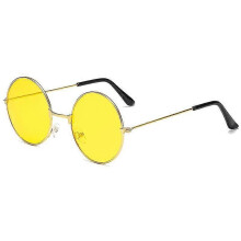 (black frame, Yellow) Vintage Round John Lennon Polarized Sunglasses For Men Women Circle Hippie Sunglasses Tw