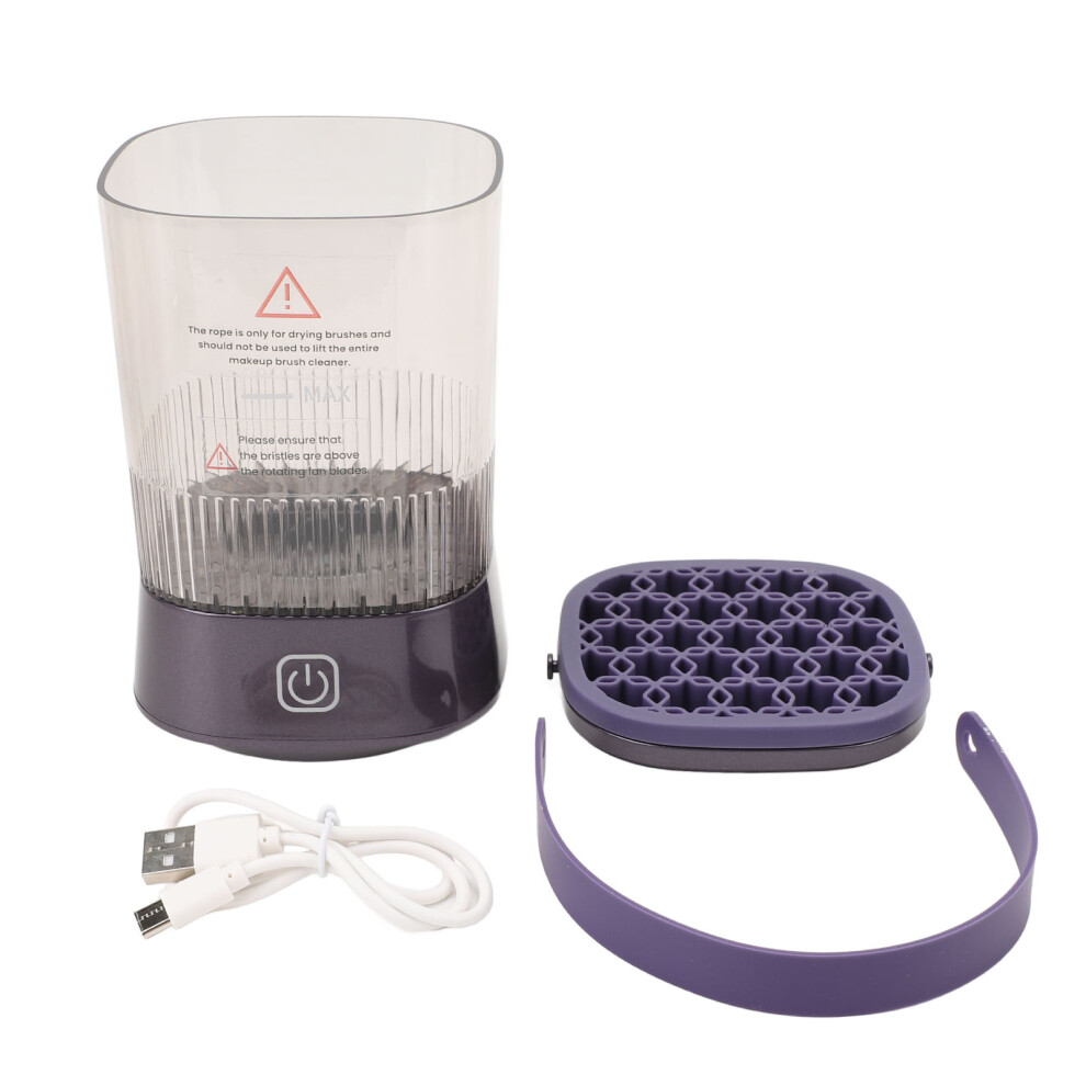 Purple Electric Makeup Brush Cleaner Dryer 1200Mah