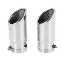 2pcs for Mercedes Benz C180 Car Exhaust Muffler Tip Stainless Steel Pipe Chrome Modified Car Rear Tail Throat Liner Accessories