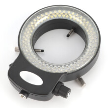 Anello LED per microscopio, 144 LED, ABS, nero, Ø63,5 mm