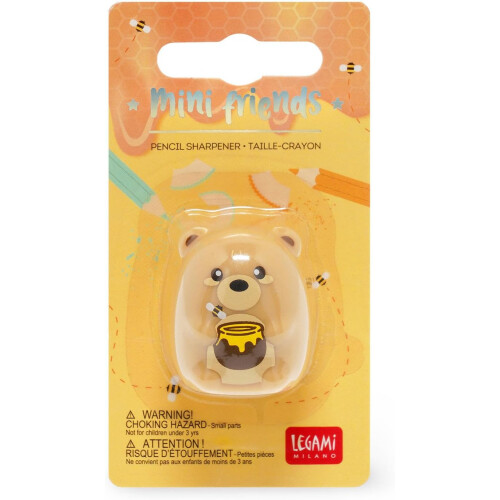 Legami Mini Friends - Pencil Sharpener - Teddy Bear