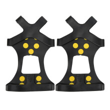 10 Edelstahl-Zahnte Outdoor-Schneekrampen Bergsteiger-Anti-Rutsch-Schuhe-Spikes (L)