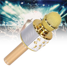 Kabelloses Mikrofon Lautsprecher Bluetooth mit LED-Licht Tragbar Handgehalten für Karaoke-Party