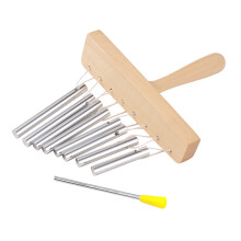 Bar-Chimes 8-Töne Handglocken mit Knock Stick, Birkenholz, solider Aluminiumröhre, Windspiele, Glocken, Handgehaltene Stangenglocken, Percu
