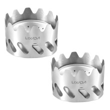 2 pièces mini réchaud 80 ml, brûleur en aluminium, diamètre 7 cm, argenté.