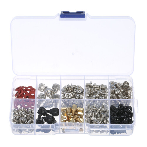 Kit de vis de bureau de 228 pièces M3/M3.5/M5, argent/noir 1