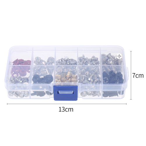 Kit de vis de bureau de 228 pièces M3/M3.5/M5, argent/noir 2