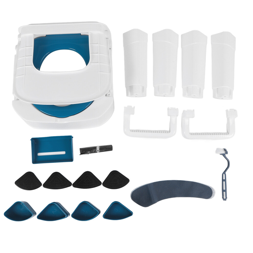 Blue Folding Squat Toilet Commode Chair Shower Toilet