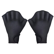 Neopren Schwimmhandschuhe mit Fischgrätenmuster, Wassergymnastikhandschuhe mit einstellbarem Handgelenk, Tauch- und Schwimm-Trainingshandsc
