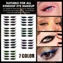4 Paar wiederverwendbare Eyeliner- und Wimpernaufkleber Wasserfest Wiederverwendbare Eyeliner- und Wimpernaufkleber Leicht zu verwenden und
