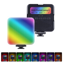 Pocket RGB Video-Licht LED-Fülllicht 3200K-6500K Dimmbare Videokonferenzlampe für Computer, Tablet, Smartphone, DSLR-Kamera mit integrierte