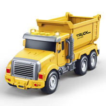 (Dump Truck) Children Friction Engineering Vehicle Kids Plastic Truck Model Toy with Light and Sound