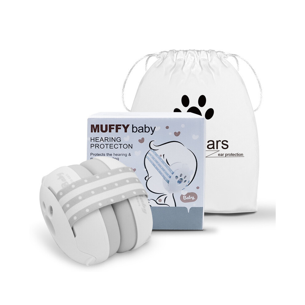 (Grey) Baby Ear Protection Noise Reduction Earmuff Infant Hearing Protection Sleep Earmuff Unisex Kids Grey
