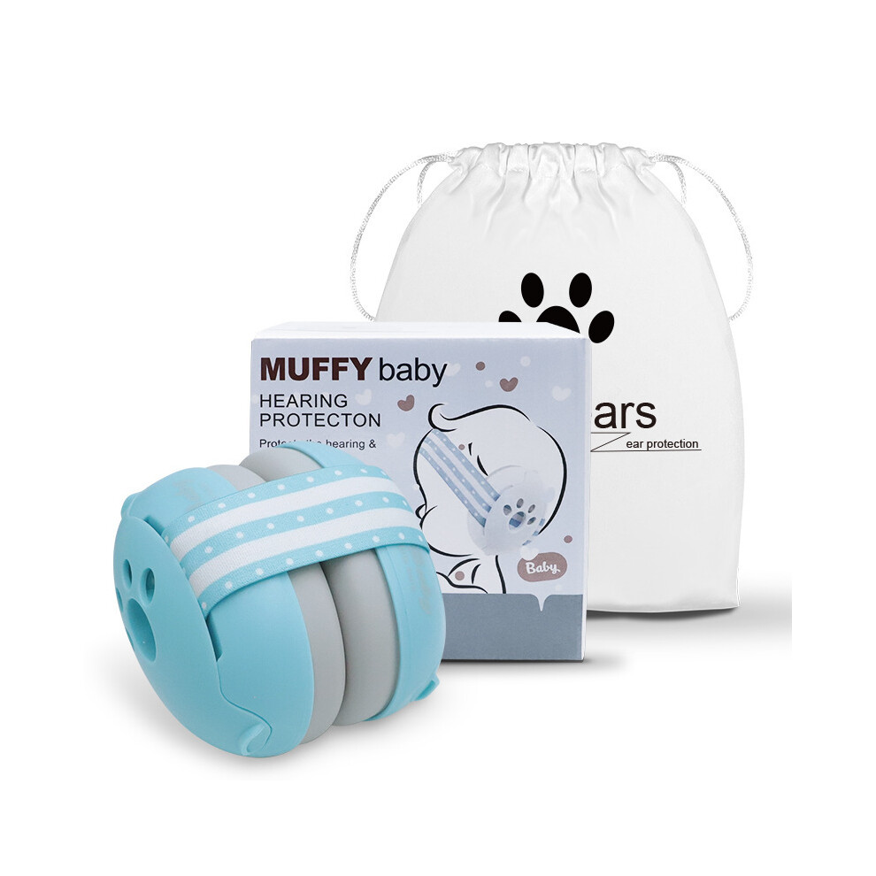 (Blue) Baby Ear Protection Noise Reduction Earmuff Infant Hearing Protection Sleep Earmuff Unisex Kids Blue