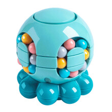 (Green) Magic Bean Puzzle Toy Octopus Rotating Magic Cube Stress Relief Educational Toys for Adults Kids,Size: S
