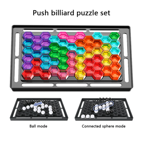 (Rectangular) 2-in-1 Puzzle Chess Parent-Child Interactive Board Game Hand-Eye Coordination Educational Toy 2