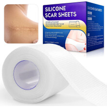(Transparent) 4cm Silicone Scar Removal Tape Post Surgery Scar Treatment Sheet Painless Scar Repair Bandage,Length 300cm
