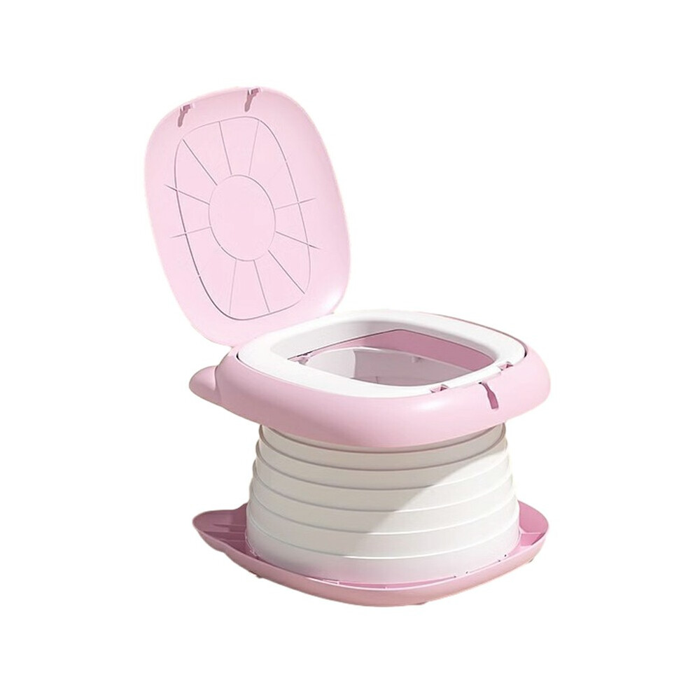 (Pink) Rj101 Foldable Abs+Pp Baby Toilet Potty Seat For Toddler Travel Outdoor Camping Pink