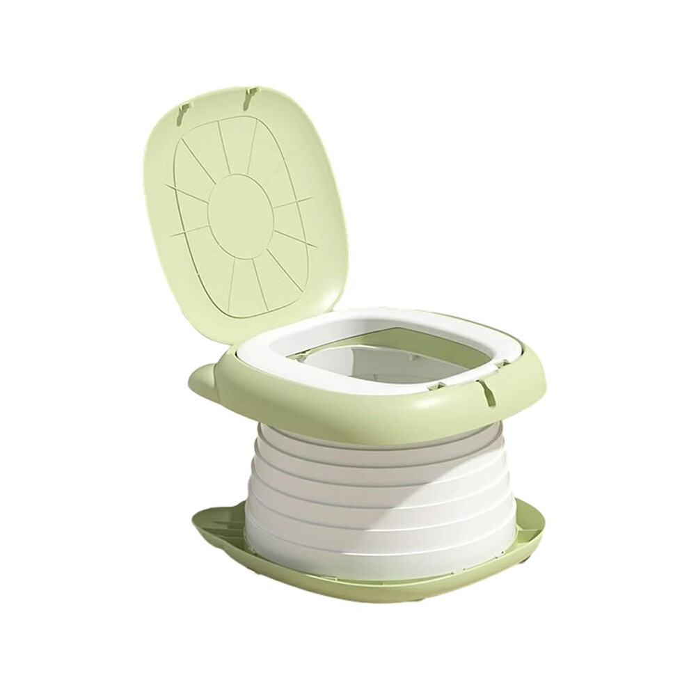 (Green) Rj101 Foldable Abs+Pp Baby Toilet Potty Seat For Toddler Travel Outdoor Camping Green