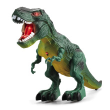 (Green) Y333-59 RC Walking Dinosaur Robot Toy Remote Light Music Emulation Animal Children Toy