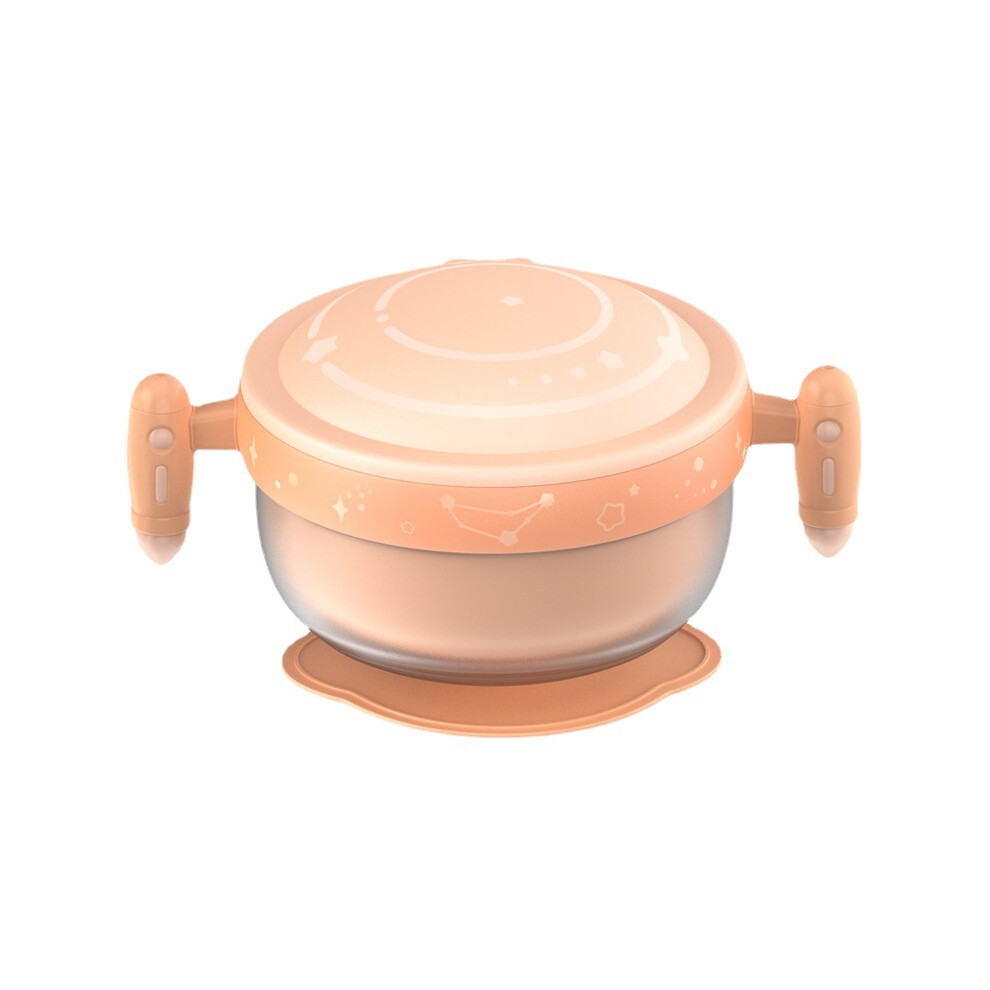 (Pink) HOGOKIDS 400ml Injection Hot Water Insulation Kids Warm Tableware Food Warming Bowl ST (BPA Free,No FDA Certificate)