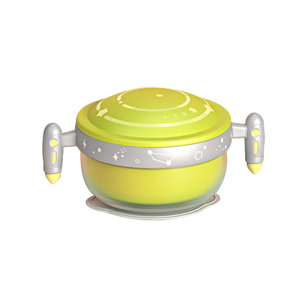 (Green) HOGOKIDS 400ml Injection Hot Water Insulation Kids Warm Tableware Food Warming Bowl ST (BPA Free,No FDA Certificate)