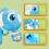 (Blue) Electric Clownfish Shaped Bubble Machine with 1 Bottle Bubble Solution Automatic Bubble Blower for Kids 6