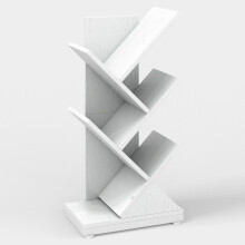 (White wood grain) SC V9 Small Tree-Shaped Bookshelf 30x17x61cm