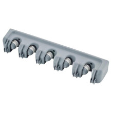 (5 Racks) Anti-skid Buckle Design Multi-function Mop Hanger with Bendable Hook