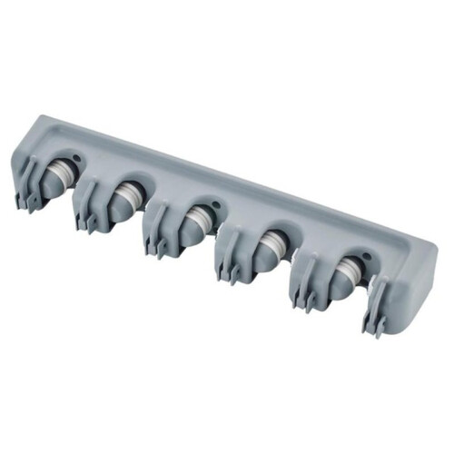(5 Racks) Anti-skid Buckle Design Multi-function Mop Hanger with Bendable Hook