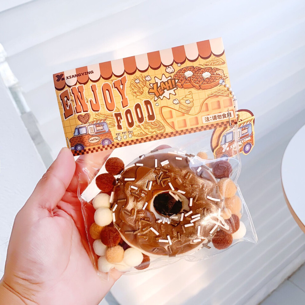 (Chocolate Donuts) Ultra-Soft TPR Food Toy Stress Relief Anti-Anxiety Fidget Toy-image-OPC-PJS56PR-NEW
