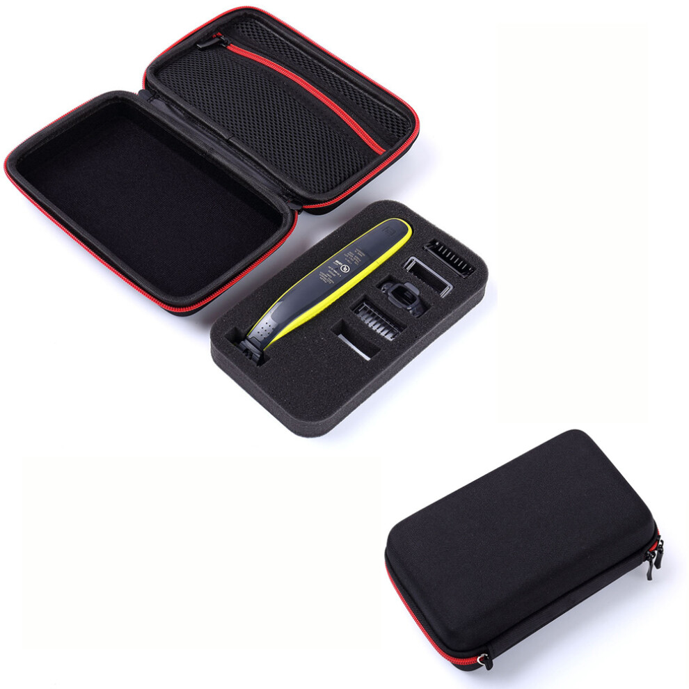 Red (Red) Hard Case Organizer Carrying Bag For Philips Norelco Oneblade Electric Trimmer Shaver Qp2520/90/70